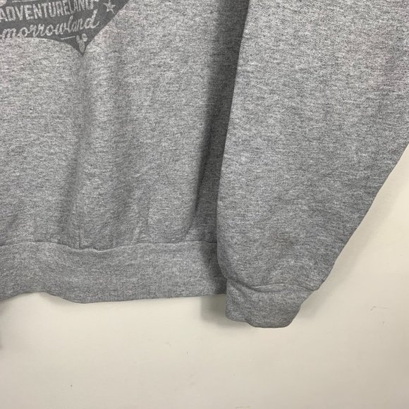 Disneyland Retro Sweatshirt Mens Size S Grey Mickey Mouse Cotton-Blend - Picture 7 of 7